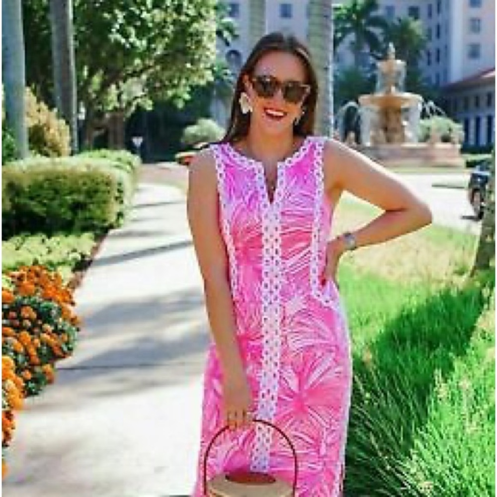 NWT Daise Maxi Dress by Lilly Pulitzer Size 12 Fronds Place Pink